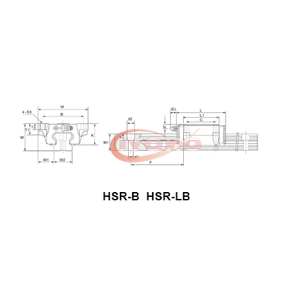 直線導軌線軌滑塊HSR-B HSR-LB